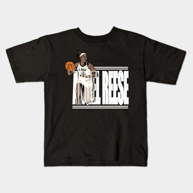 angel reese comic art Kids T-Shirt by Bread Barcc